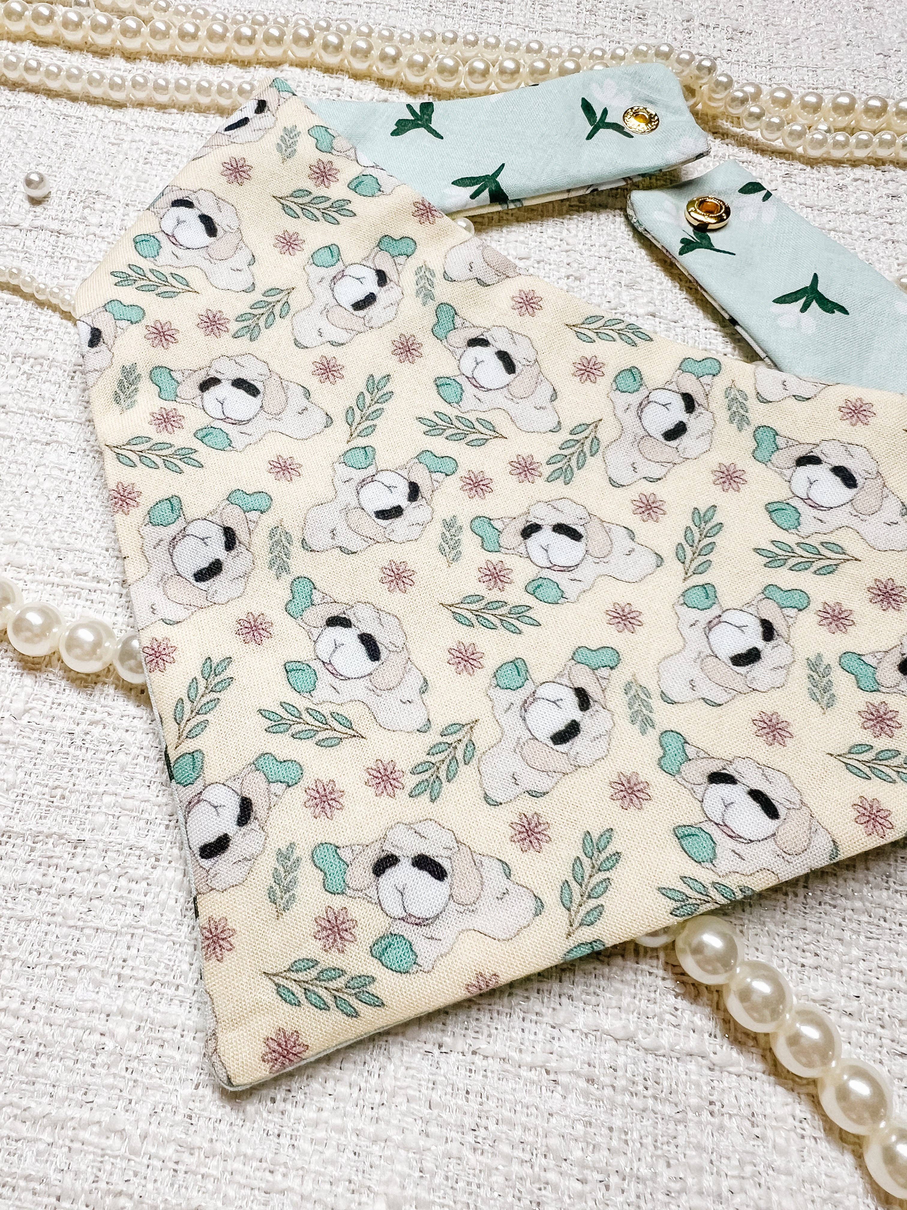 Stella Loo Spring Lamb Bandana Reversible Snap On Collar