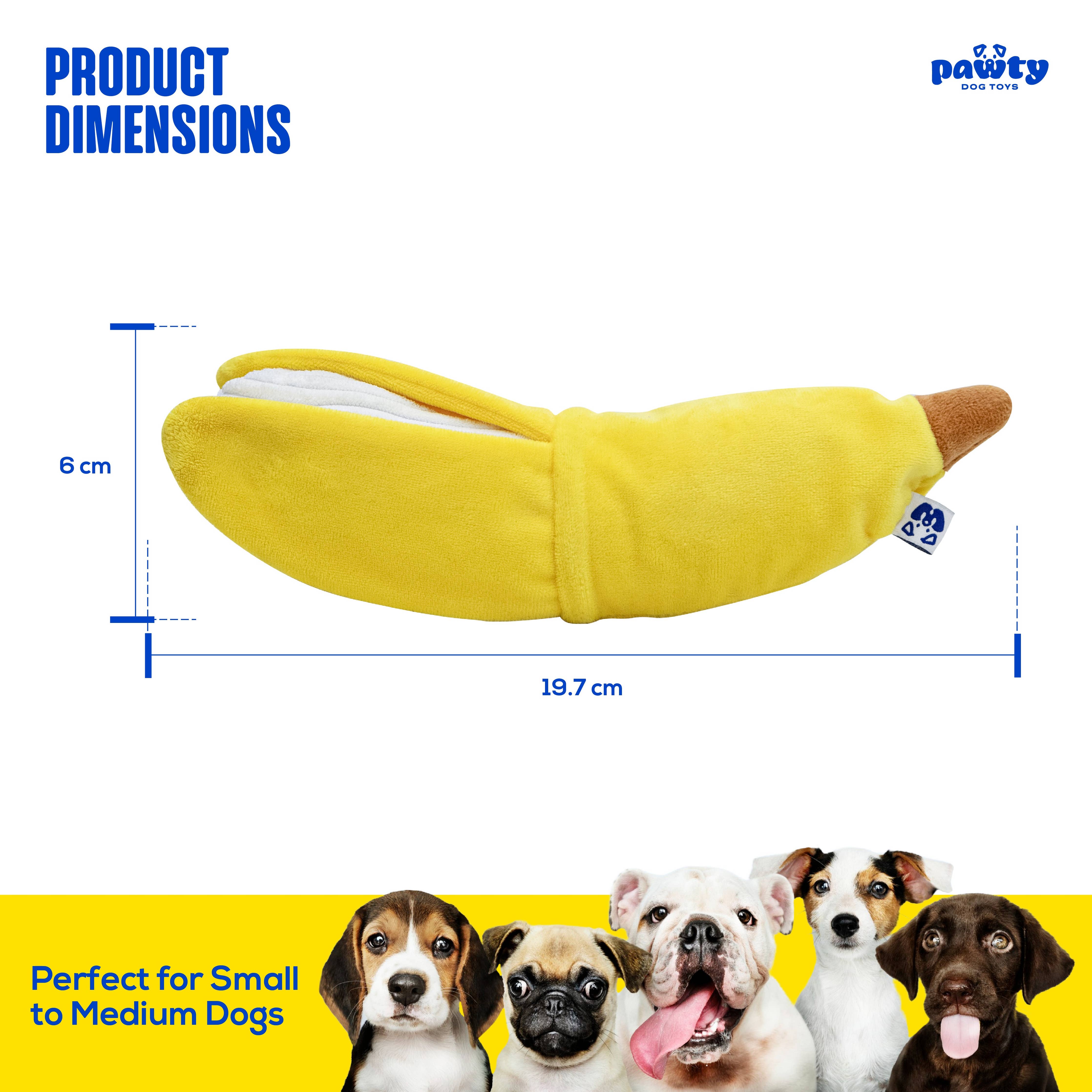 PAWTY Peelable Banana Interactive Dog Toy