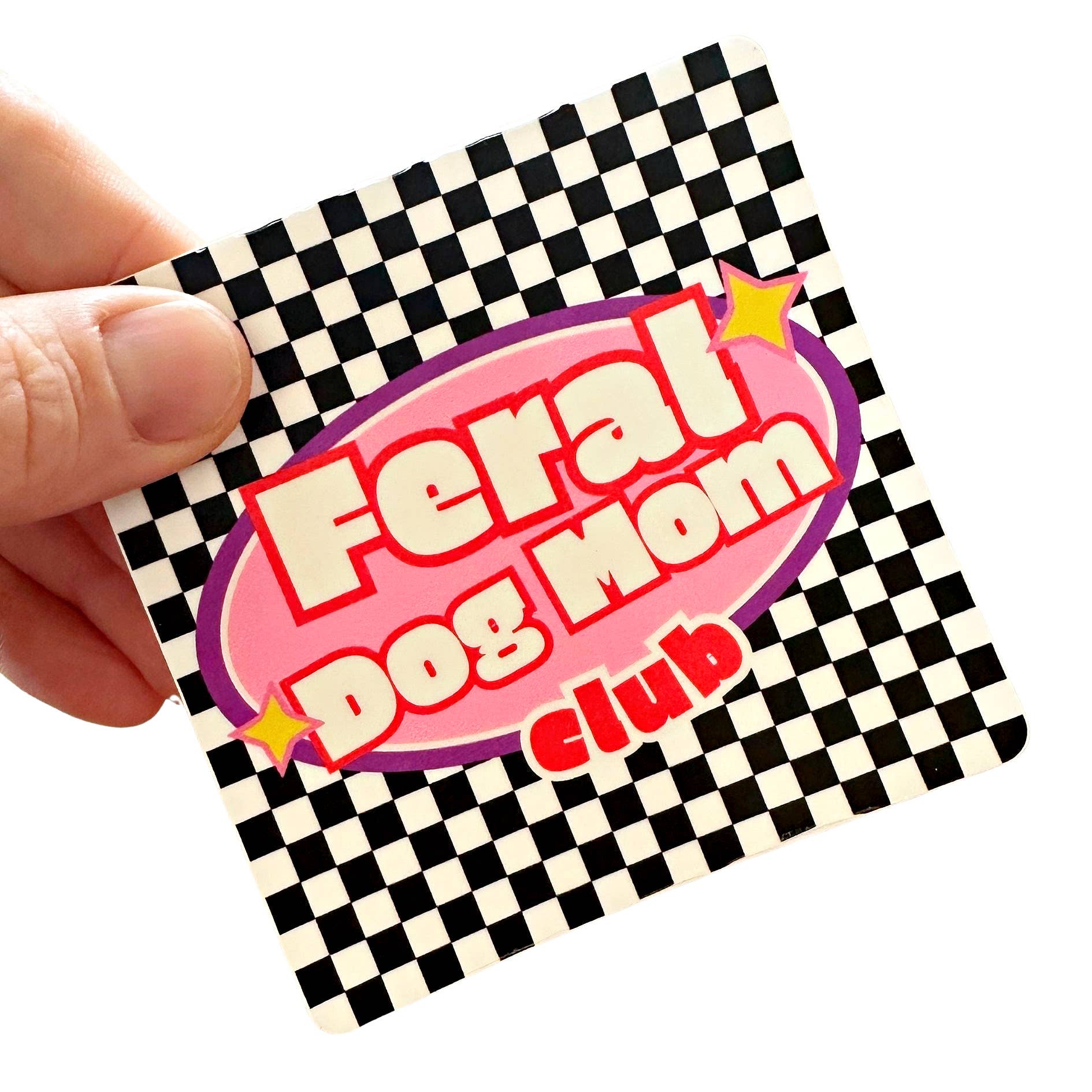 Bad Tags Feral Dog Mom Club Sticker