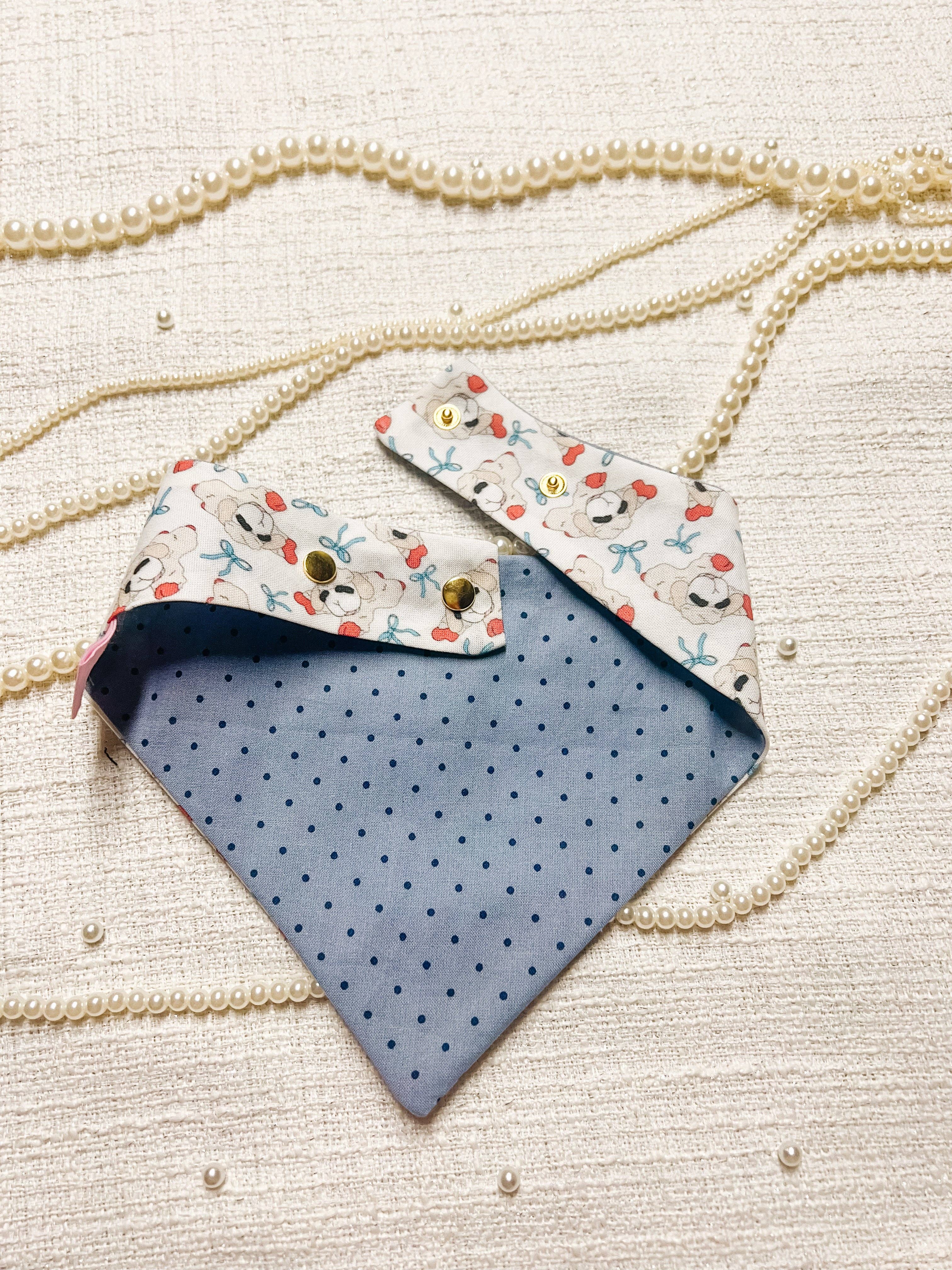 Stellaloo Coquette Lamb Snap-On Reversible Bandana