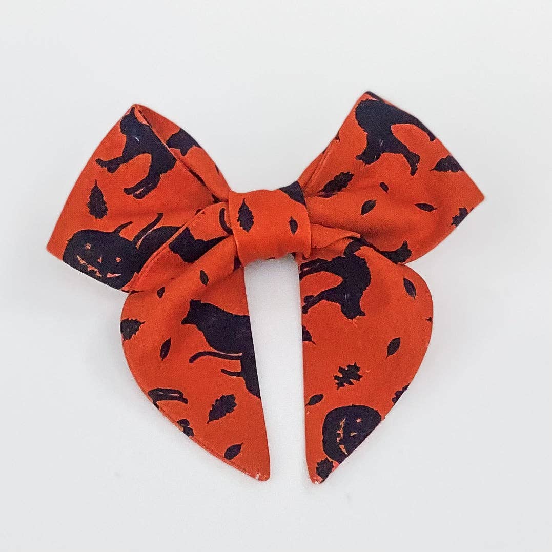 Doggish Halloween Orange Bow Tie