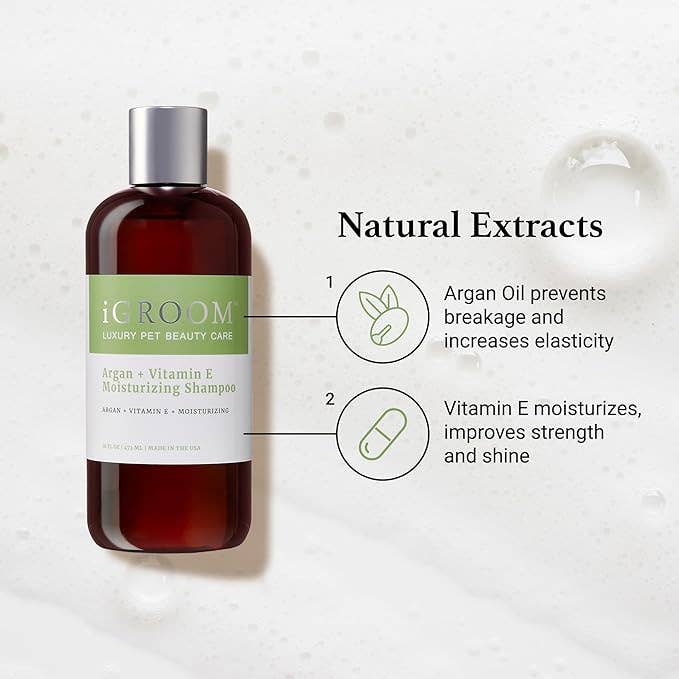 iGroom Argan Vitamin E Moisturizing Shampoo 16oz