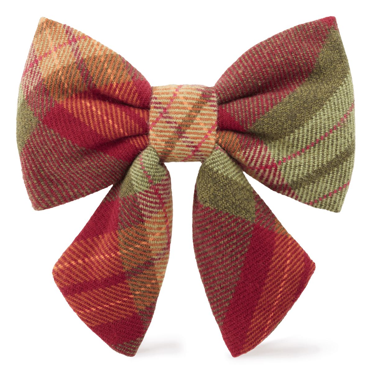 Foggy Dog Orchard Plaid Flannel Lady Dog Bow