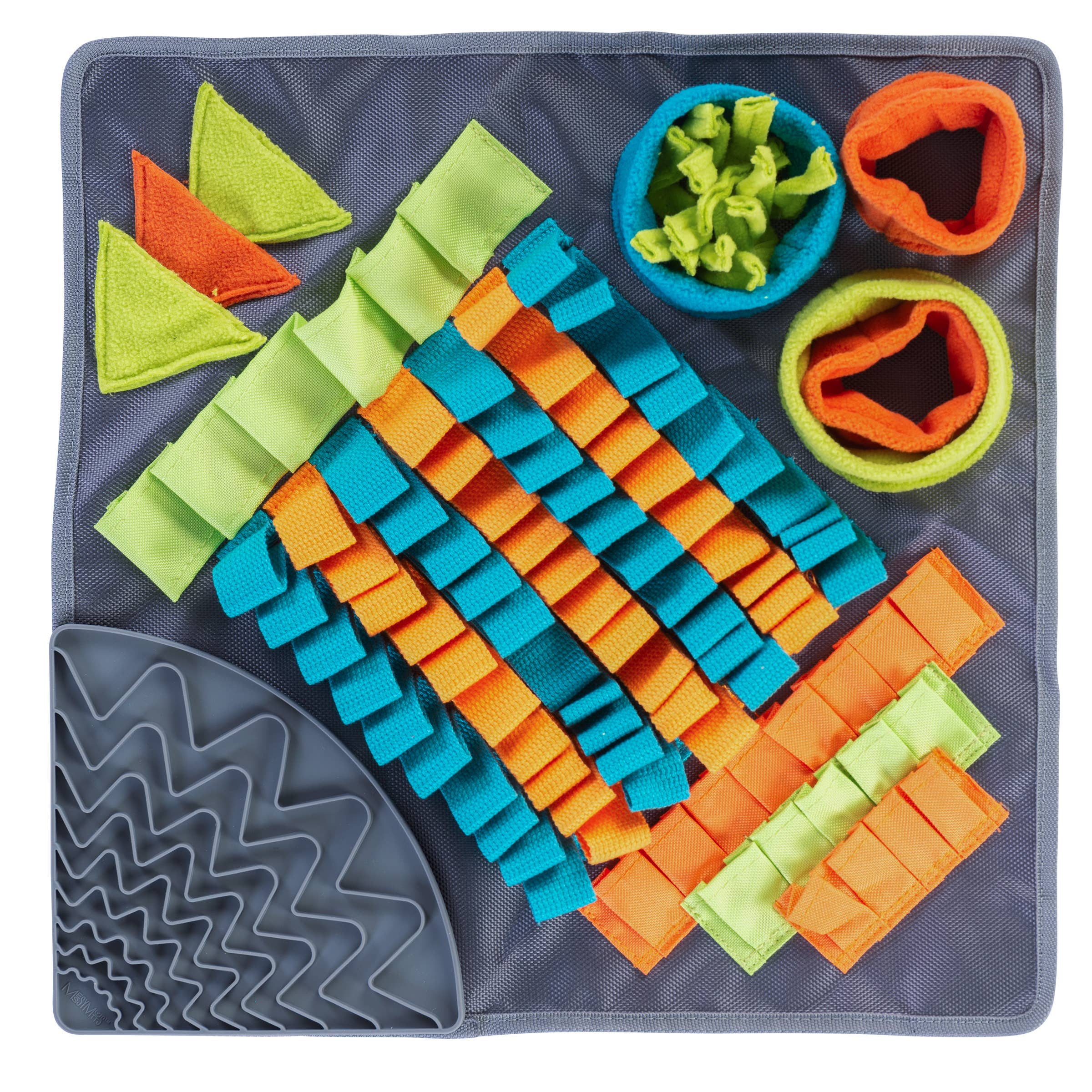 Messy Mutts Square Forage/Snuffle Mat 16" with Suction