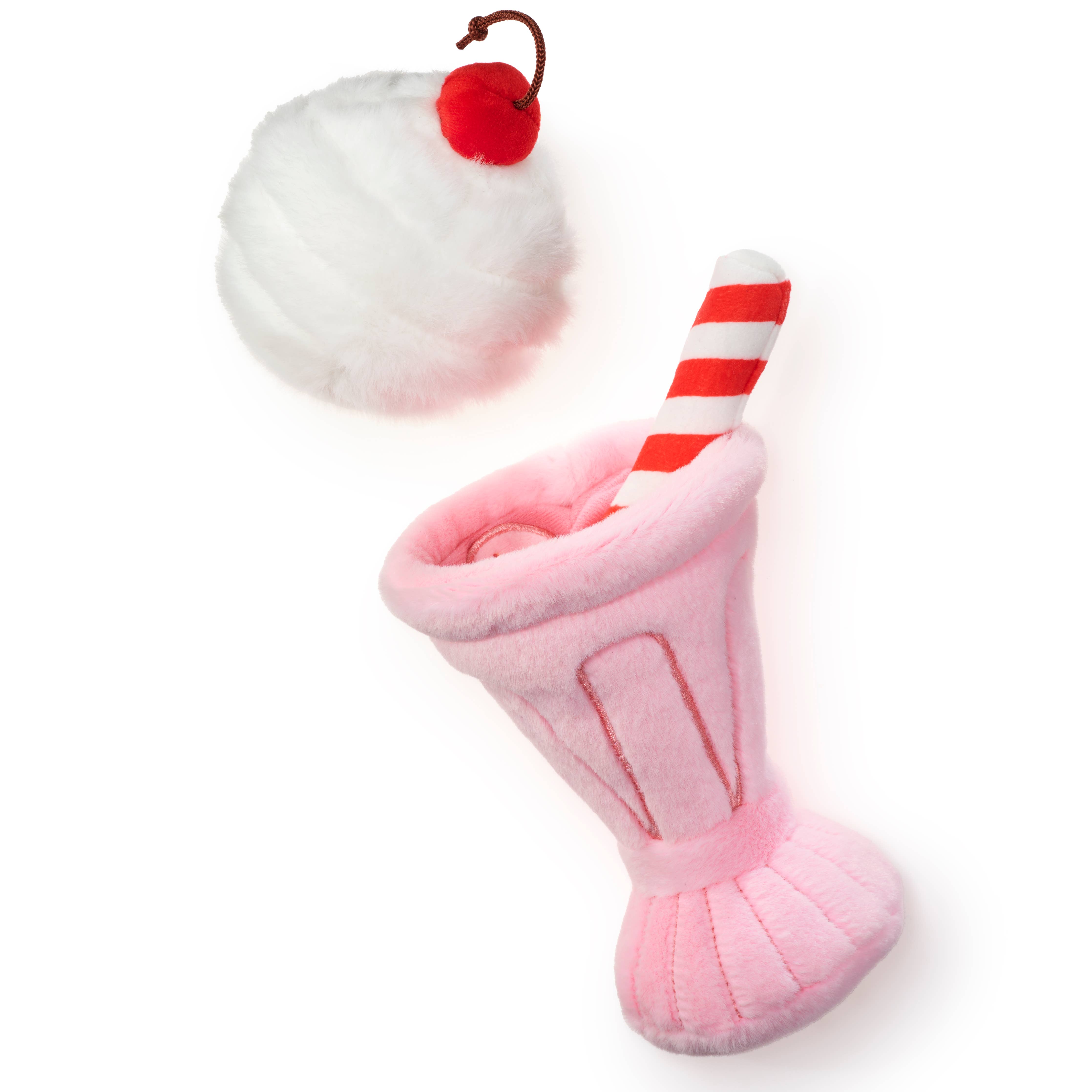 The Foggy Dog Strawberry Milkshake Dog Toy