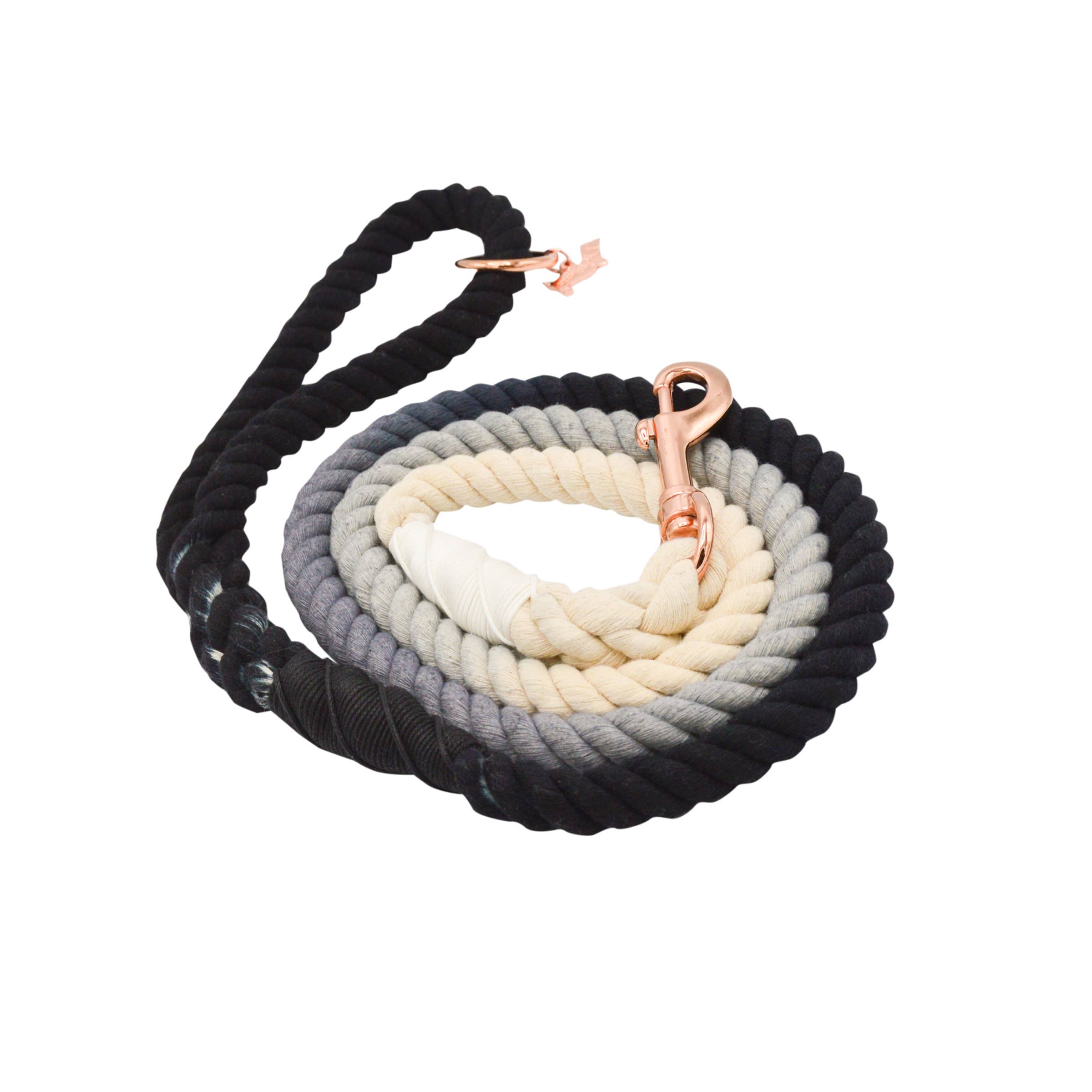 SASSY WOOF Rope Leash - Ombre Black