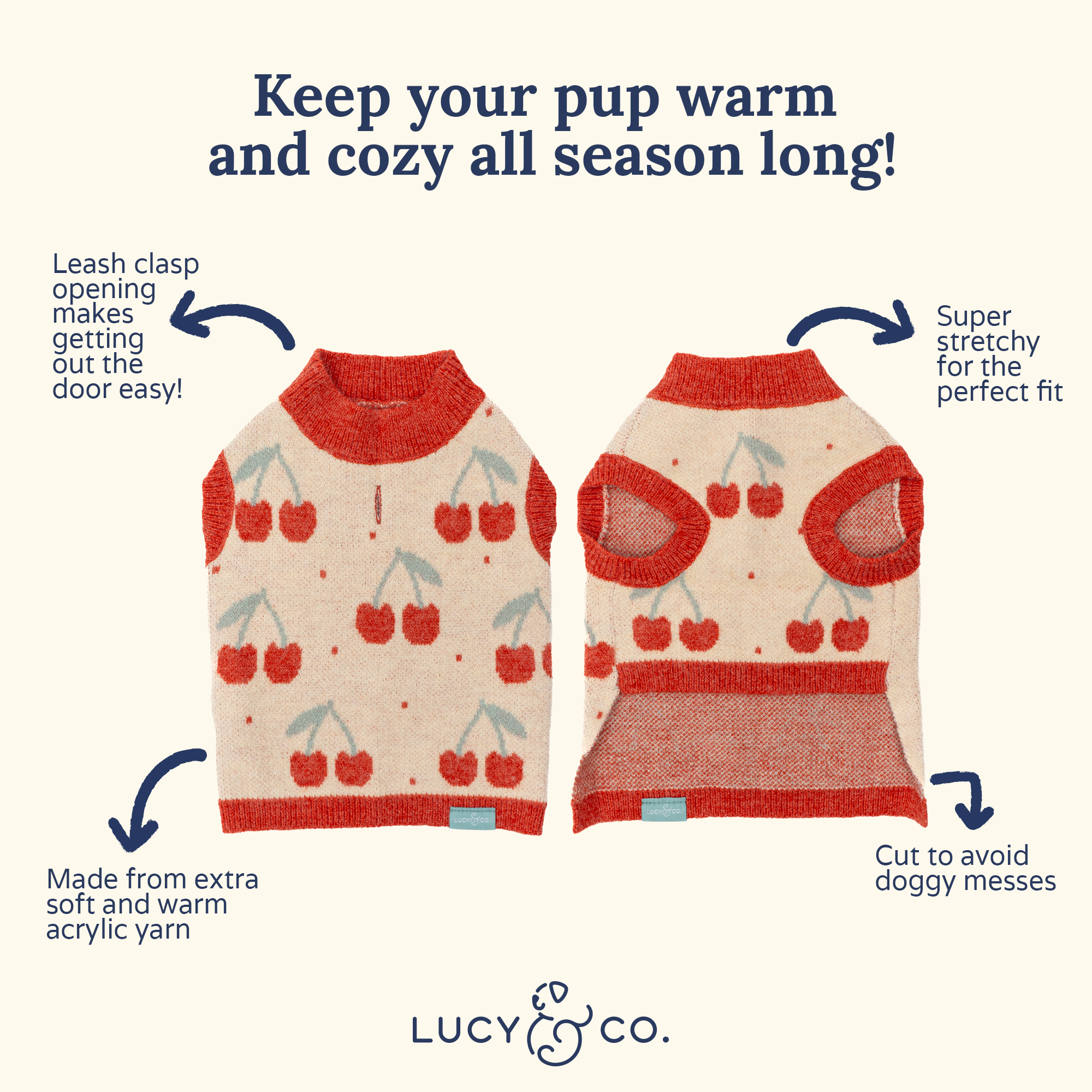 Lucy & Co. The Cheery Cherries Sweater