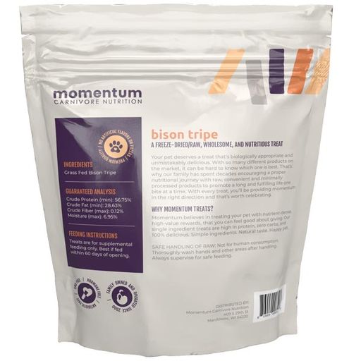 Momentum Grass-Fed Bison Tripe Seasonings Food Topper for Dogs & Cats 3.75oz