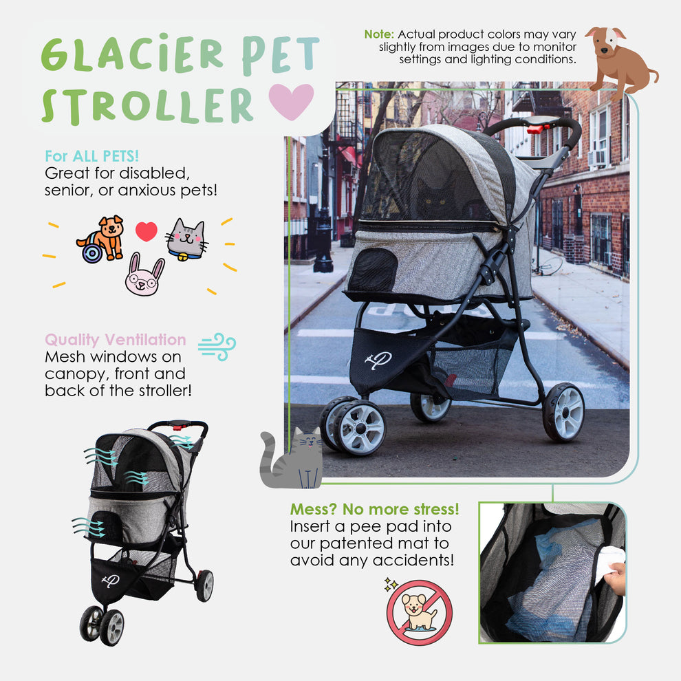 Petique GLACIER- SLATE GREY STROLLER