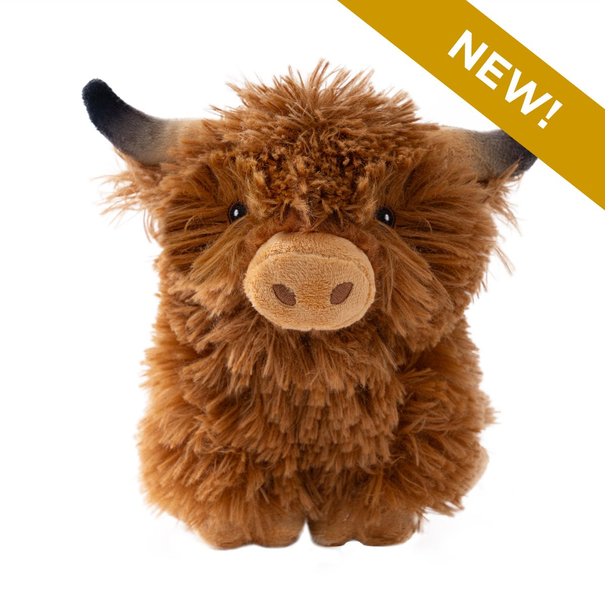 Tall Tails Highland Cow with Squeaker Dog Toy 8"