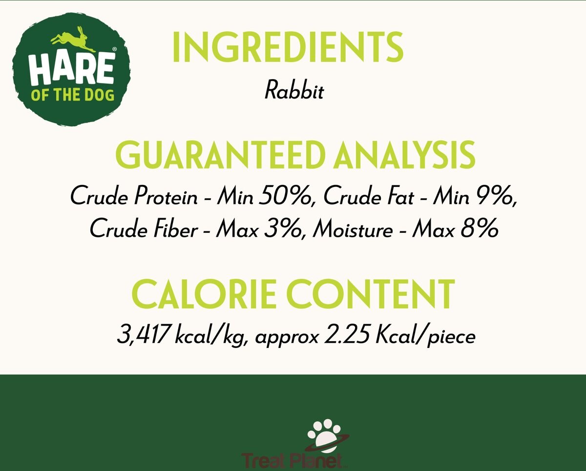 Hare of The Dog Rabbit Freeze-Dried Treats 2.25oz