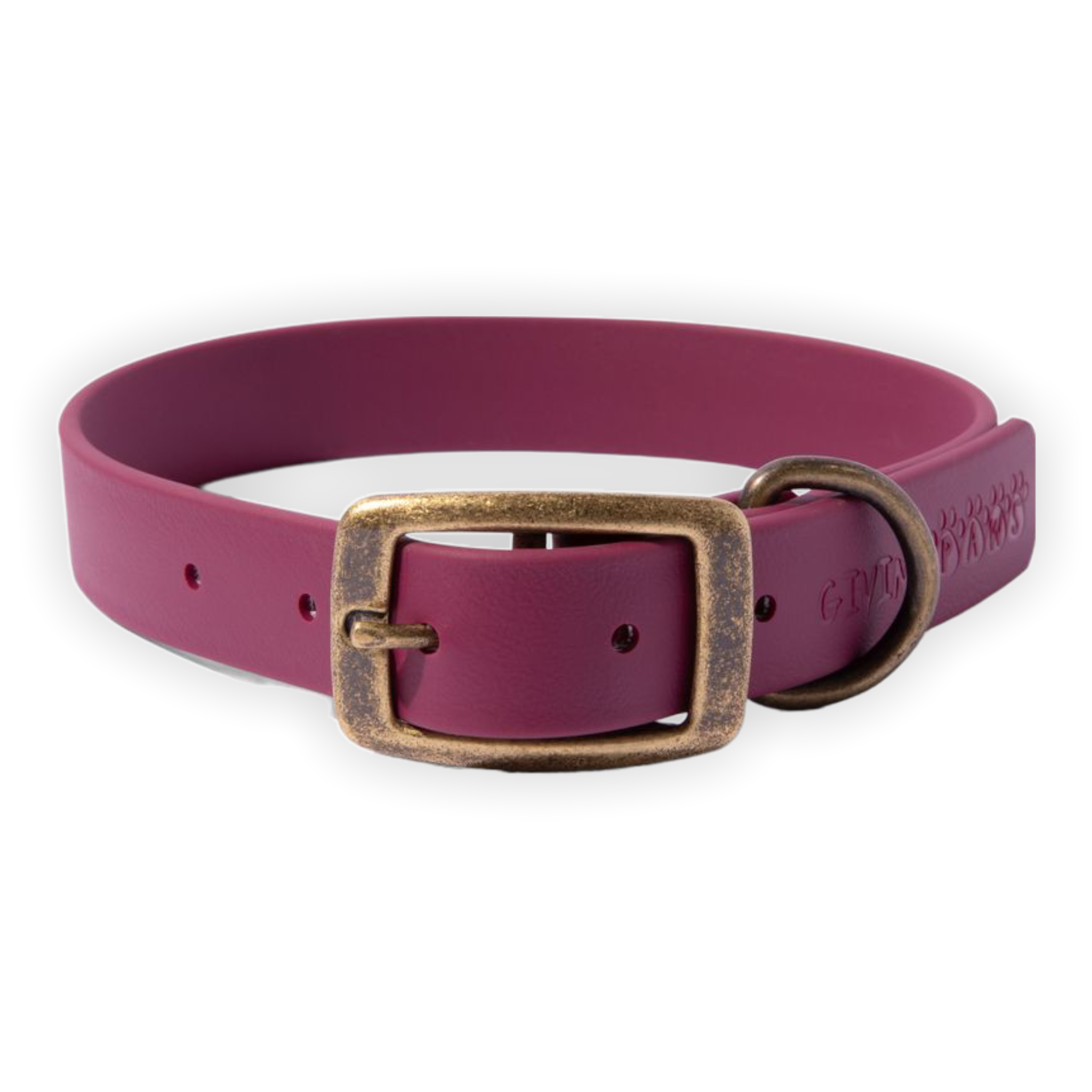 Giving Paws Vegan Leather Collar MERLOT
