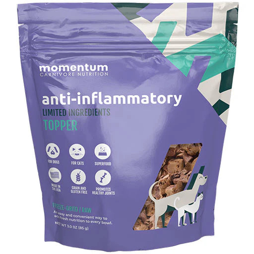 Momentum Anti-Inflammatory Freeze-Dried Food Topper for Dogs & Cats, 3-oz Bag