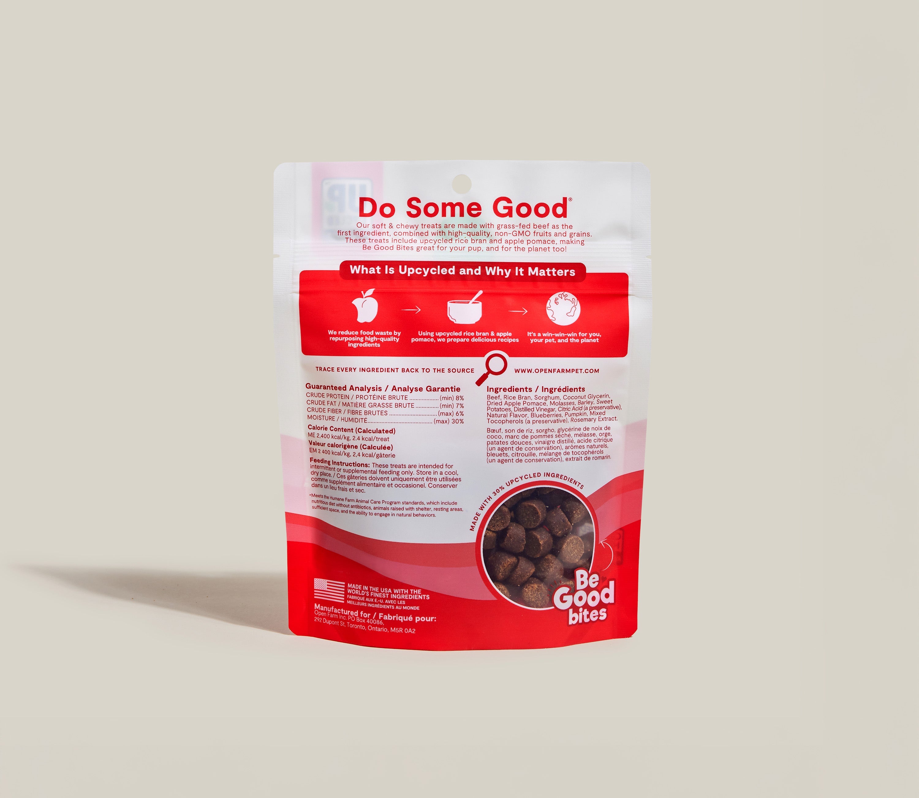 Open Farm Dog Be Good Bites Beef 6oz