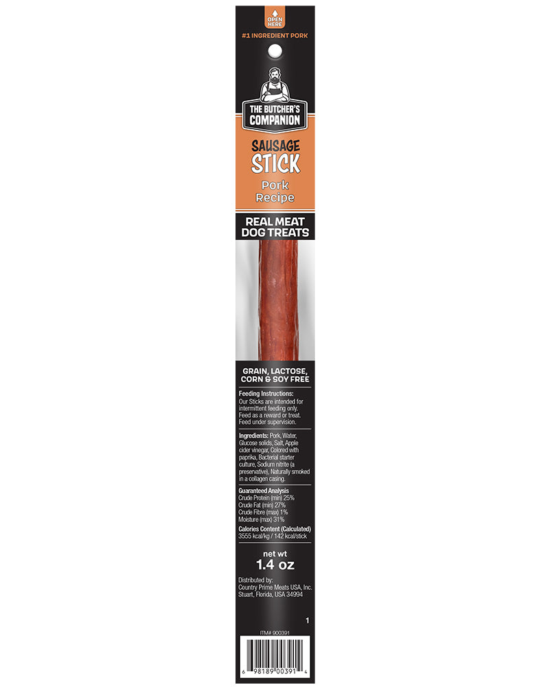 Butcher's Companion Dog Sausage Pork stick single