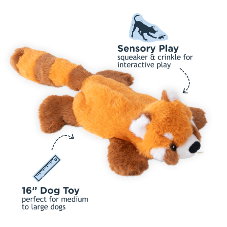 Tall Tails Stuffless Red Panda Squeaker Toy