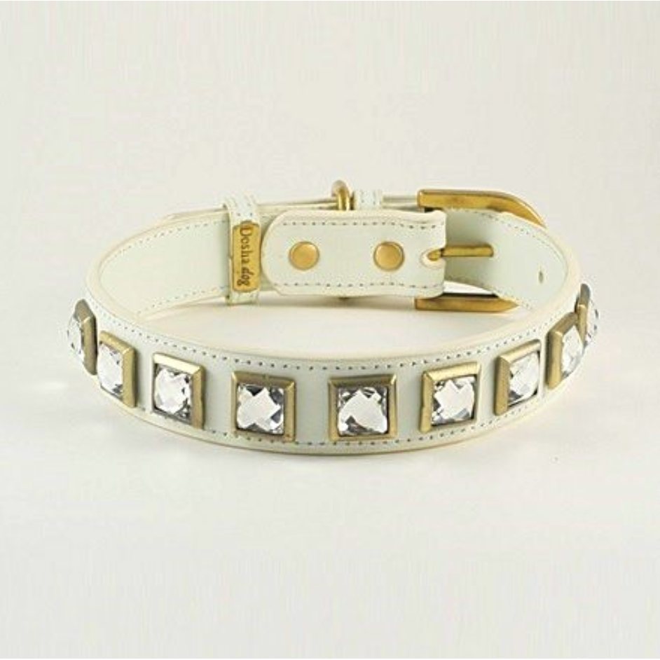 Dosha Dog Monte Carlo Collar/Leash  - White