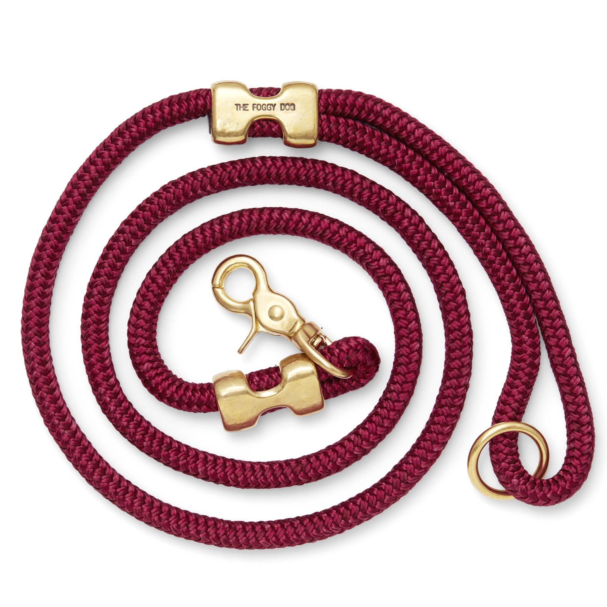 The Foggy Dog Wine Marine Rope Dog Leash