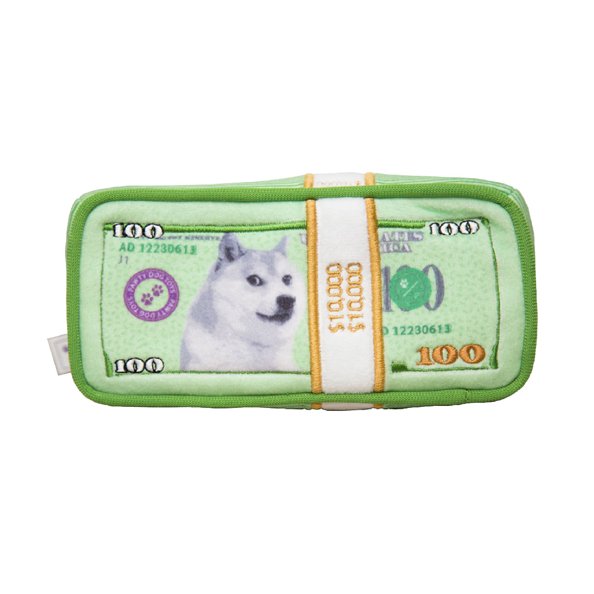 Pawty Cash Is King Parody Dog Plush Toy