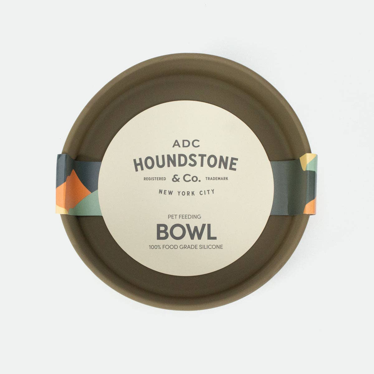 Houndstone Silicone Dog Bowl - Olive