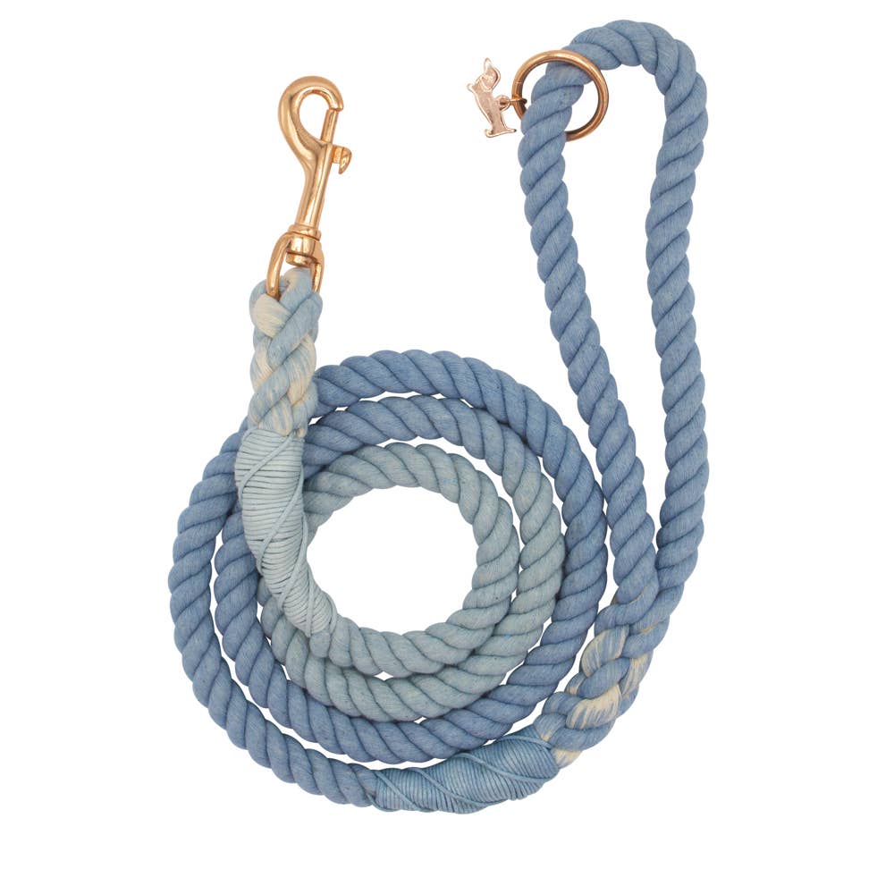 SASSY WOOF Rope Leash - Bluebell