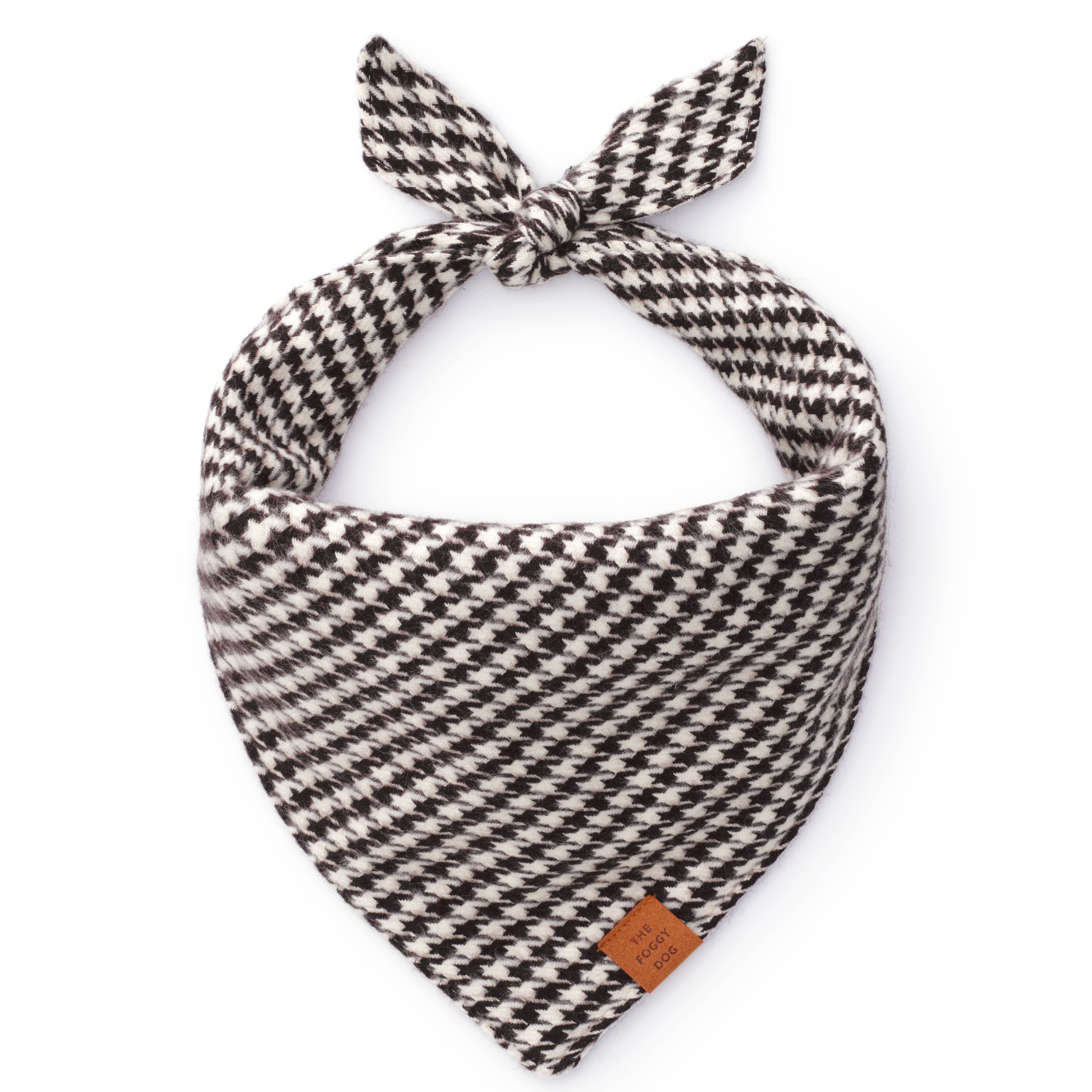 The Foggy Dog Houndstooth Flannel Fall Dog Bandana