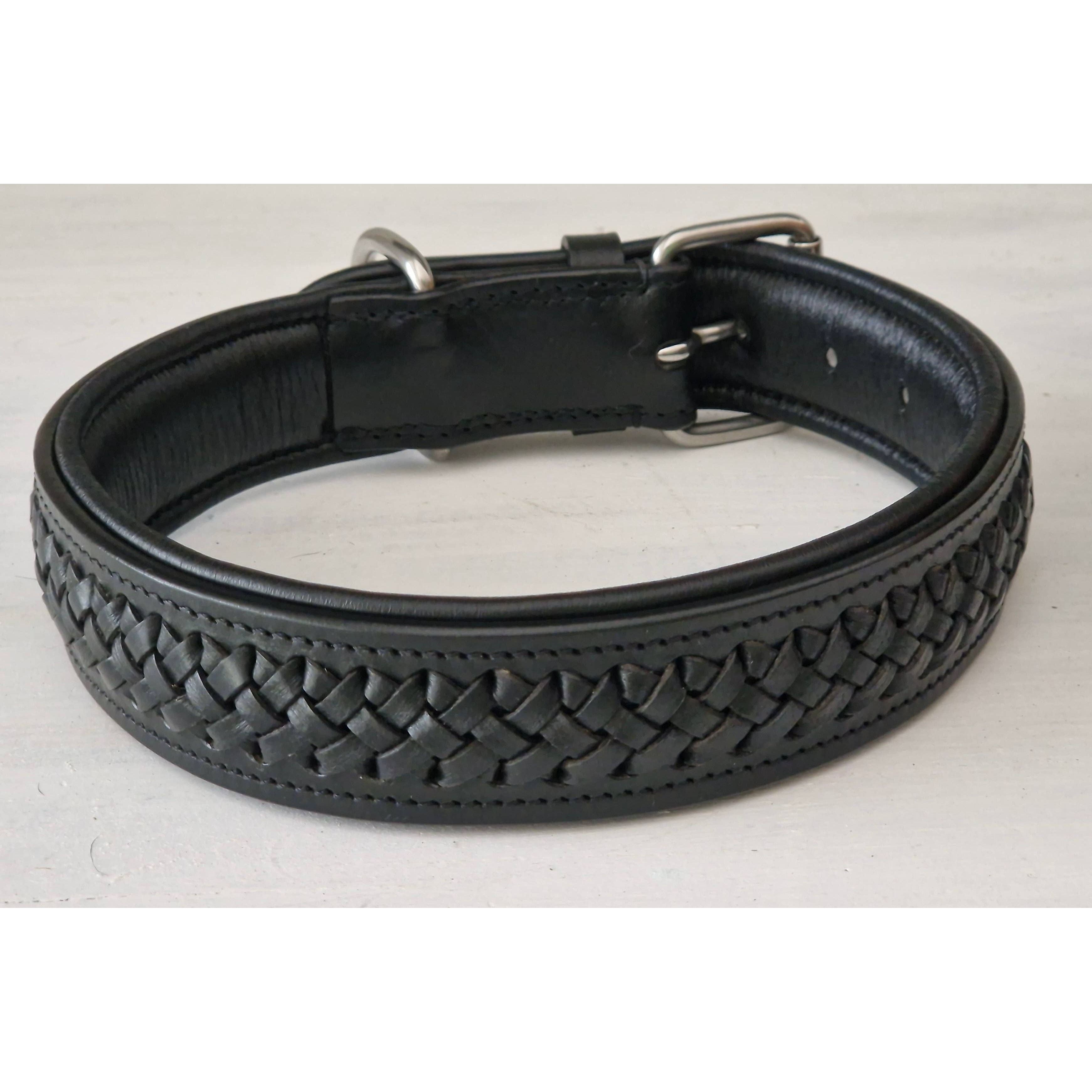 Kay-line Leather collar BLACK PEPPER