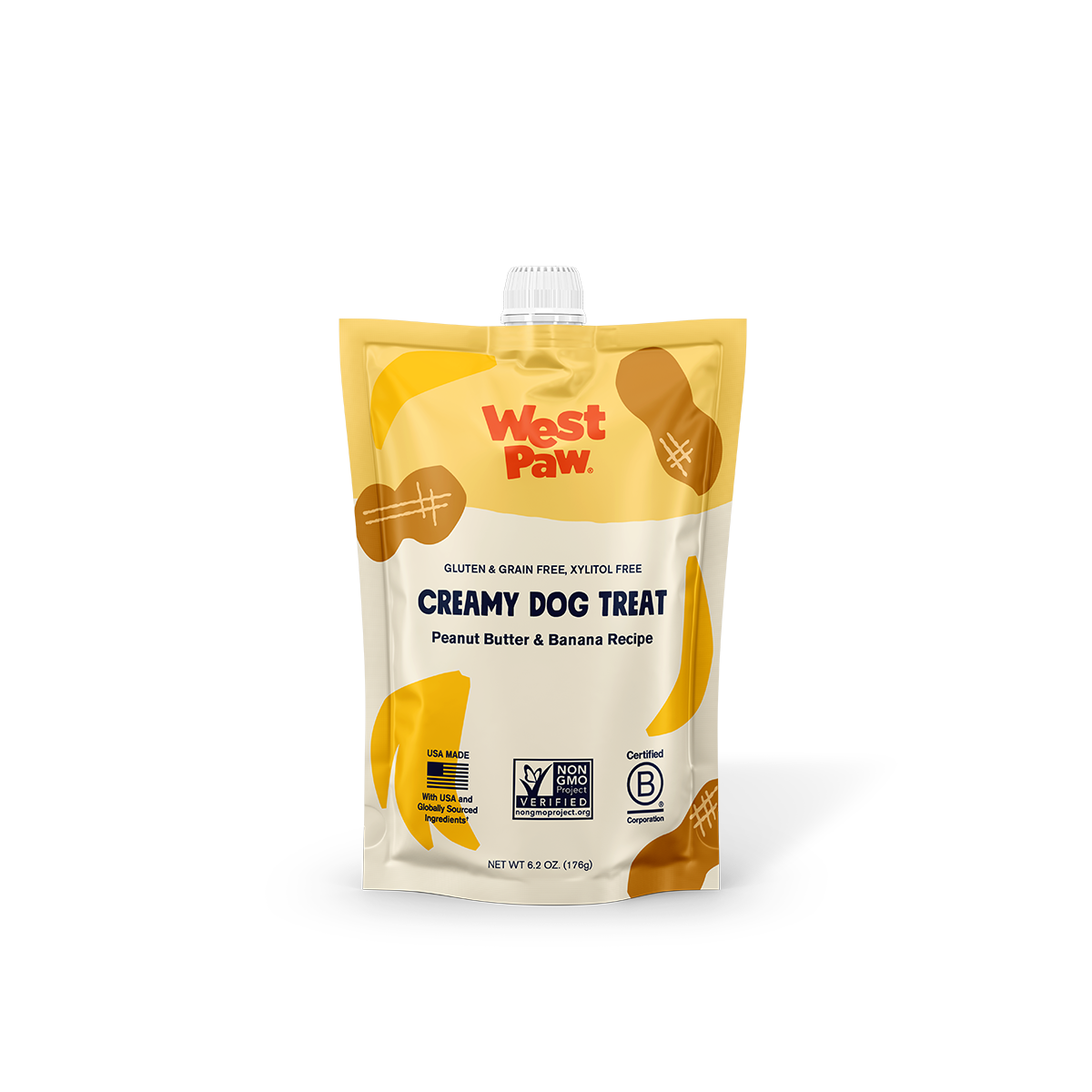 West Paw Peanut Butter and Banana Creamy Dog Treat