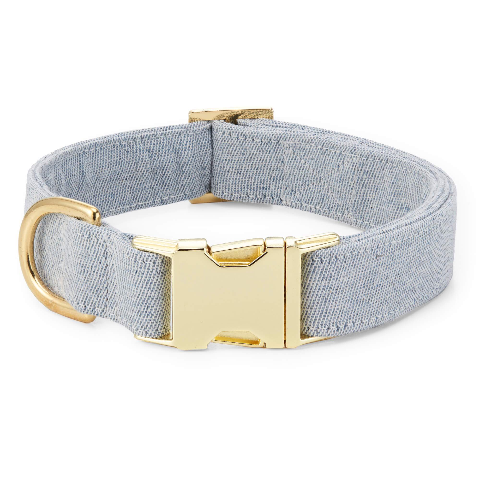 The Foggy Dog Upcycled Denim Sustainable Dog Collar