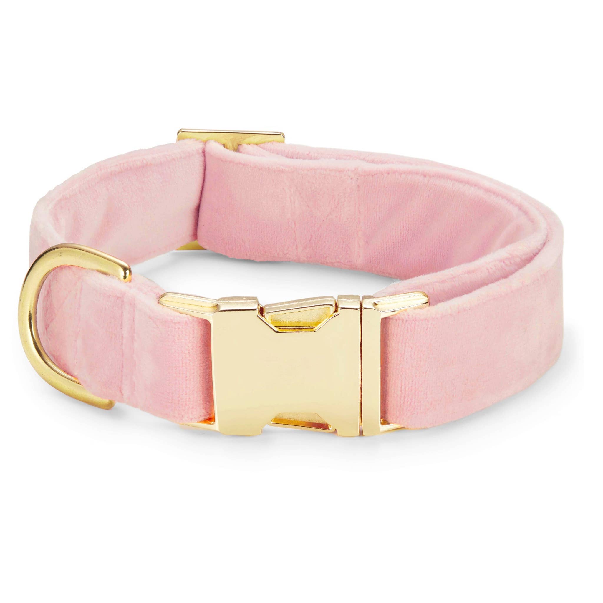 The Foggy Dog Blush Pink Velvet Dog Collar